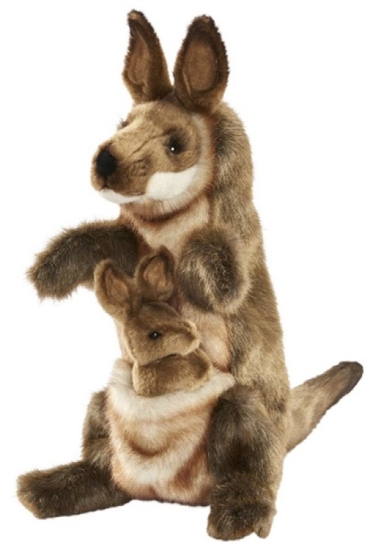 Peluche Marionnette Kangourou Hansa Peluche Marionnette Kangourou de chez Hansa, collection Le monde des marionnettes