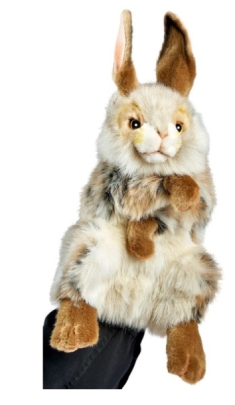 Peluche Marionnette Lapin Hansa Peluche Marionnette Lapin de chez Hansa, collection Le monde des marionnettes