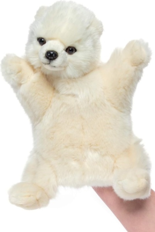 Peluche Marionnette Ours Polaire Hansa Peluche Marionnette Ours Polaire de chez Hansa, collection Le monde des marionnettes