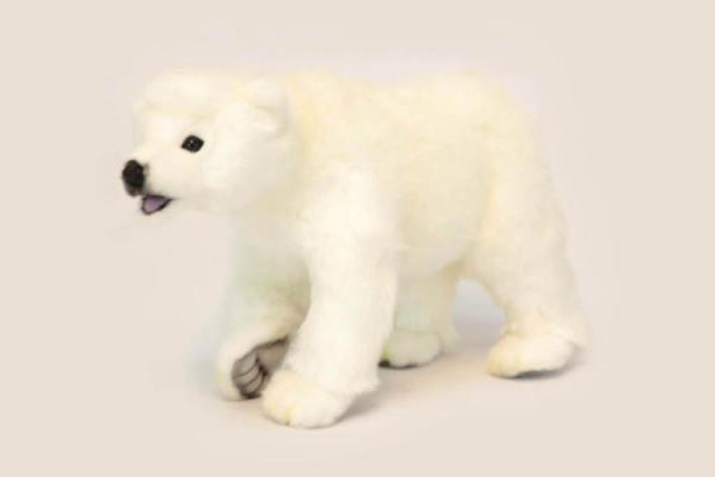 Peluche Ours Polaire - 38 cm Hansa Peluche Ours Polaire - 38 cm de chez Hansa, collection Animaux du Grand Froid