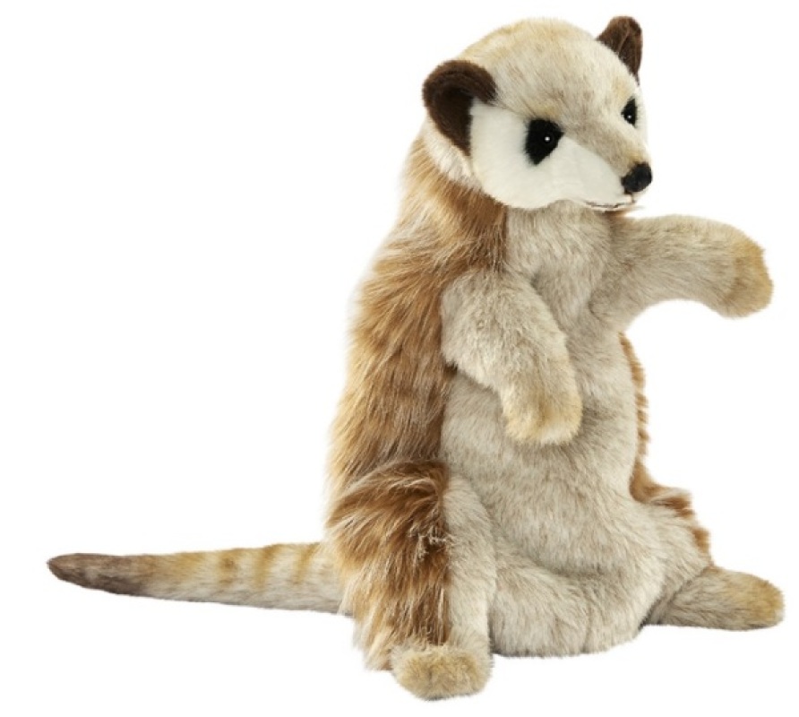 Peluche Premium Marionnette Suricate Hansa Peluche Premium Marionnette Suricate de chez Hansa, collection Le monde des marionnettes