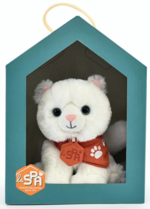 Peluche Chat Blanc SPA Histoire d Ours Peluche Chat Blanc SPA de chez Histoire d Ours, collection SPA
