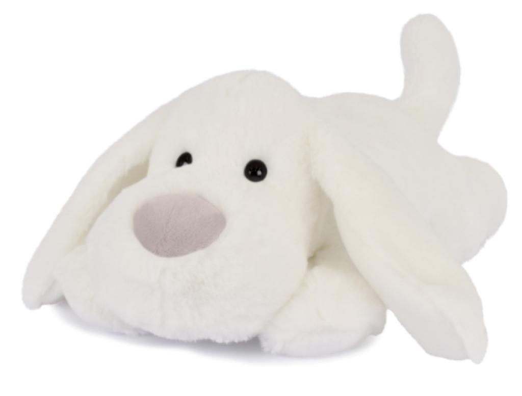 Peluche Chien Blanc Les Allongés Stretch Histoire d Ours Peluche Chien Blanc Les Allongés Stretch de chez Histoire d Ours, collection Les Doux Stretch