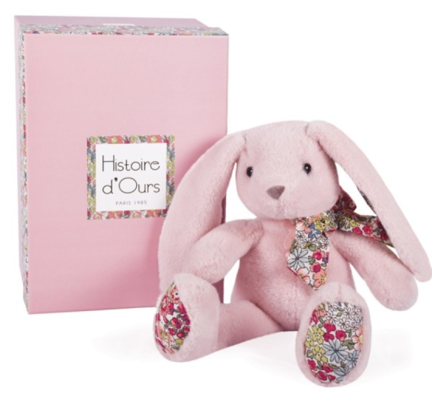 Peluche Lapin Rose Copain Calins - 25 cm Histoire d Ours Peluche Lapin Rose Copain Calins - 25 cm de chez Histoire d Ours, collection Les Copains Calins