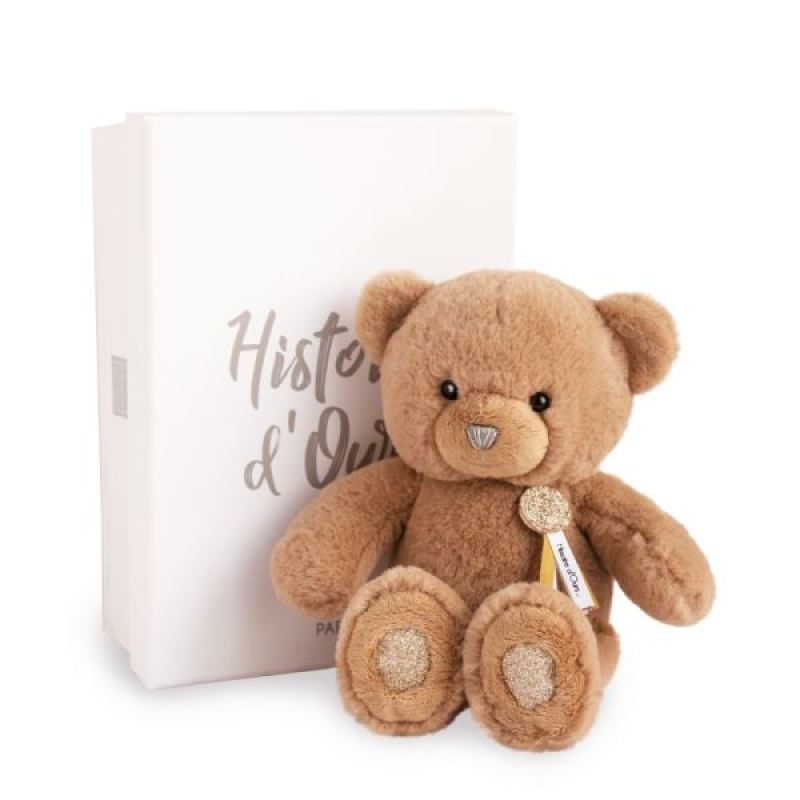 Peluche Ours Charms Marron Clair 24 cm de chez Histoire d Ours, collection Girl and Glitter