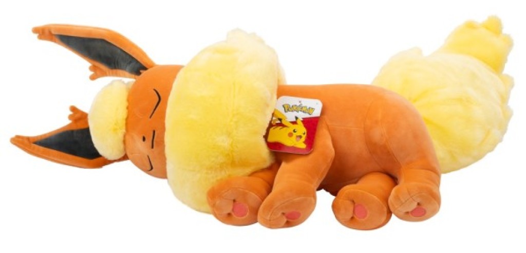 Peluche Flareon Couchée Jazwares Peluche Flareon Couchée de chez Jazwares, collection Pokemon