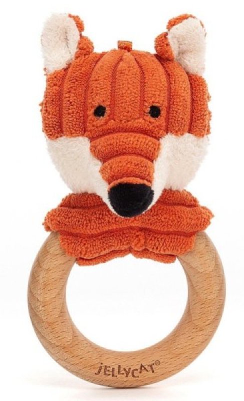 Hochet Renard Cordy Roy Jellycat Hochet Renard Cordy Roy de chez Jellycat, collection Cordy Roy