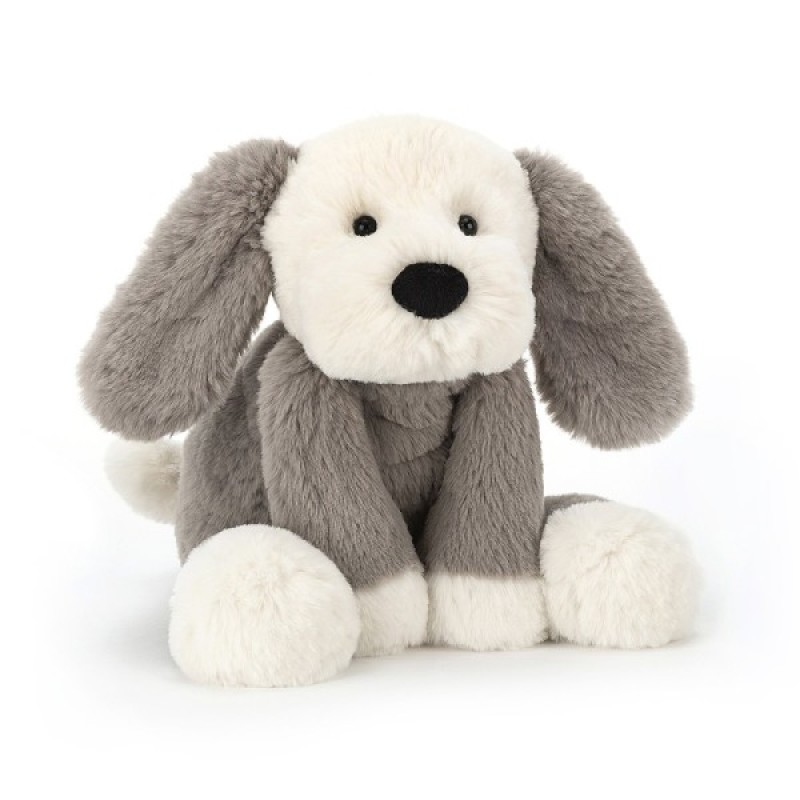 Jellycat - Peluche chien smudge gris 34 cm