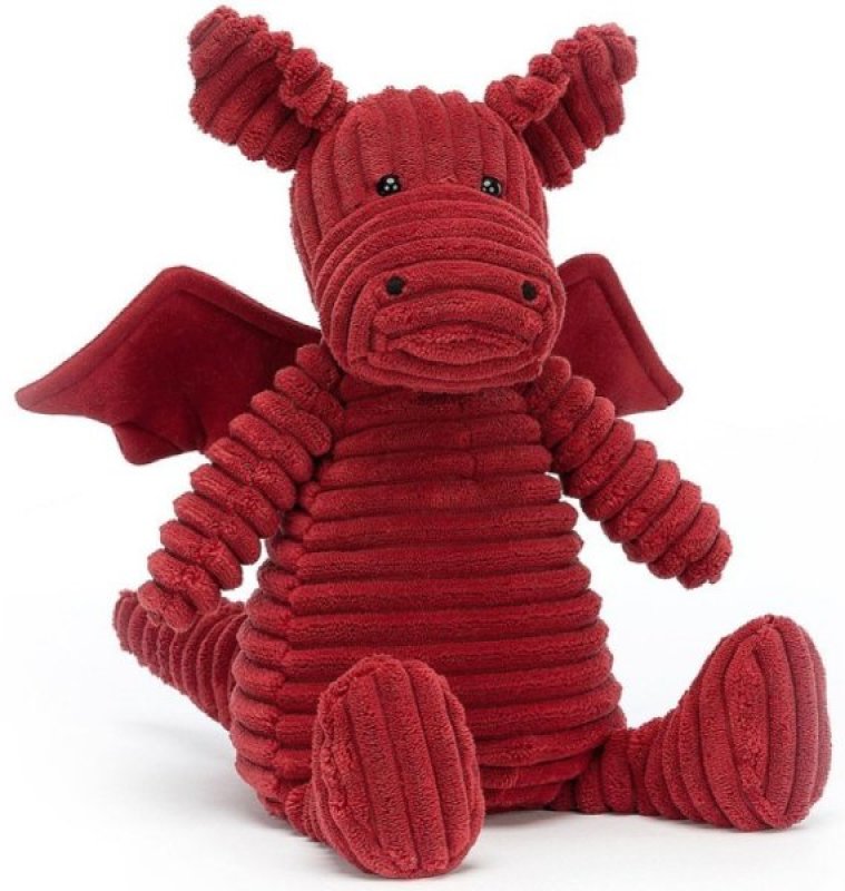 Peluche Dragon Cordy Roy - 32 cm Jellycat Peluche Dragon Cordy Roy - 32 cm de chez Jellycat, collection Cordy Roy