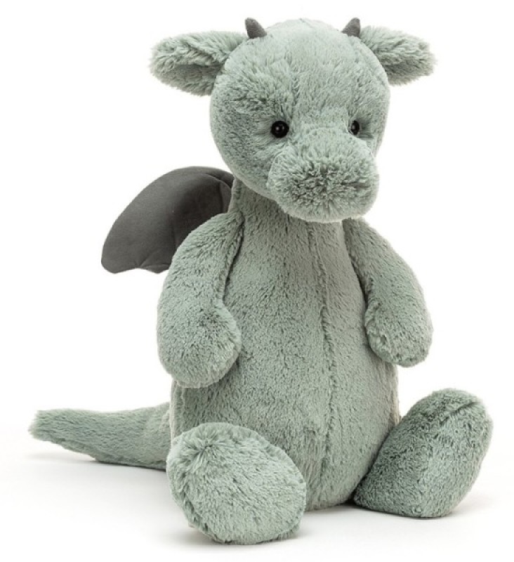Peluche Dragon Vert Bashful - 51 cm Jellycat Peluche Dragon Vert Bashful - 51 cm de chez Jellycat, collection Bashfuls