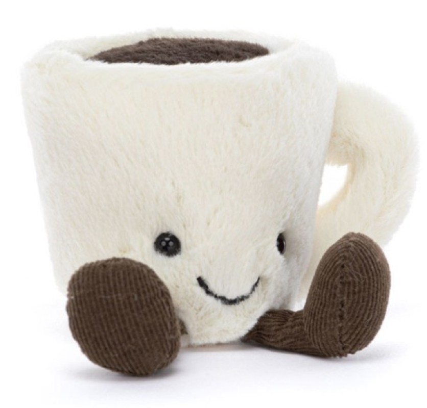 Peluche Expresso Amuseable Jellycat Peluche Expresso Amuseable de chez Jellycat, collection Amuseables