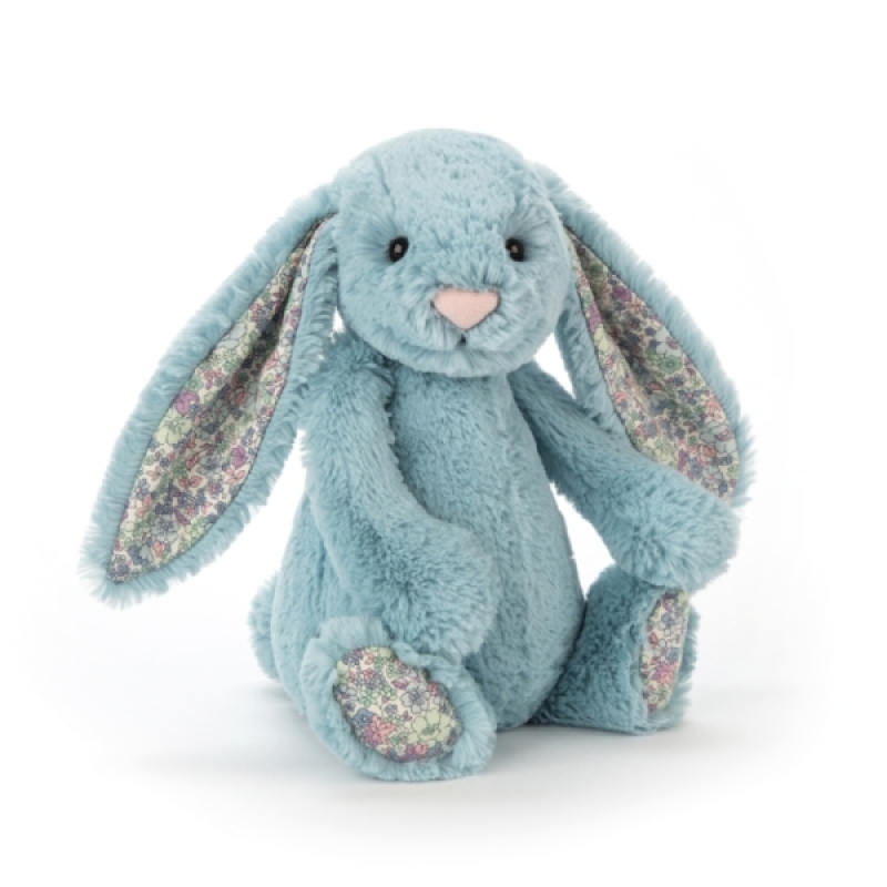 Jellycat Peluche Lapin Aqua Bashful Blossom - 18 cm Jellycat Peluche Lapin Aqua Bashful Blossom - 18 cm