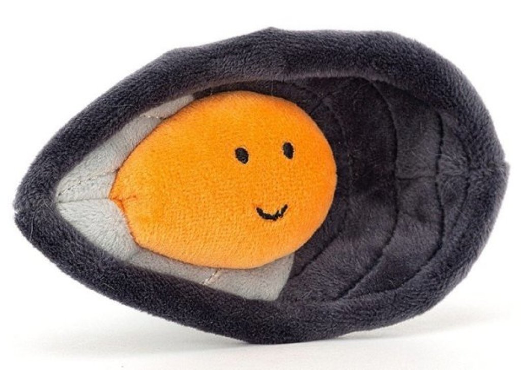 Peluche Moule Sensational Seafood Jellycat Peluche Moule Sensational Seafood de chez Jellycat, collection Amuseables