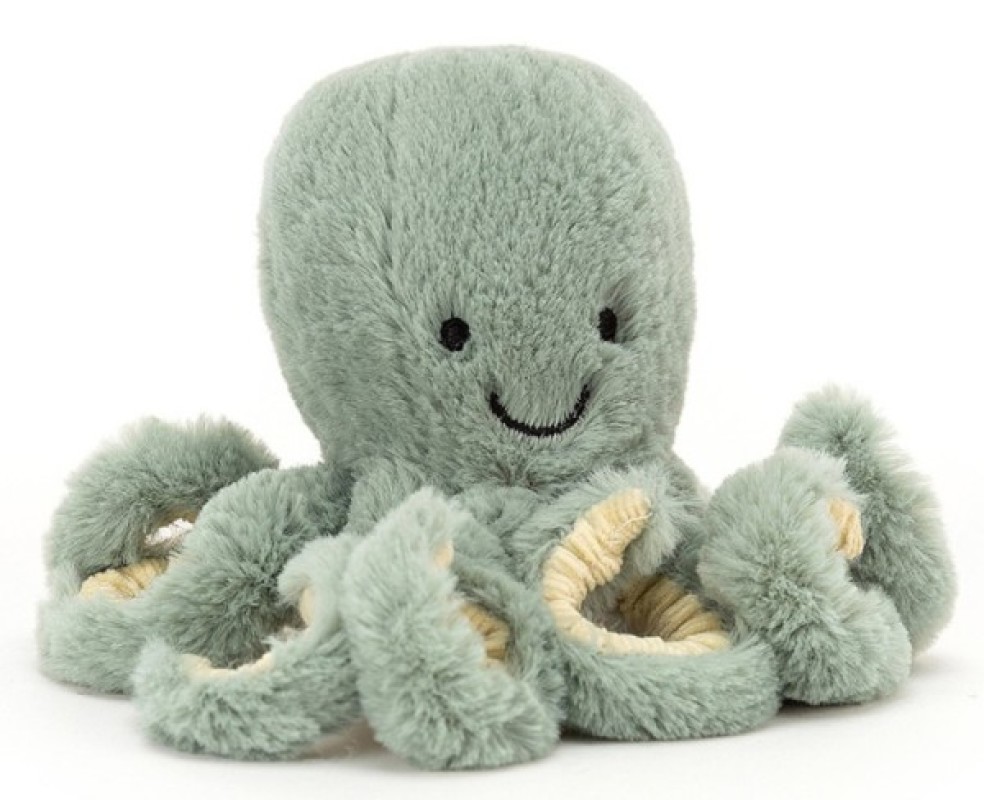 Peluche Poulpe Odyssey Baby de chez Jellycat, collection Sea and Garden Friends