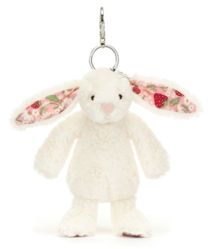 Porte Clés Lapin Lapin Crème Berry Blossom Bashful Jellycat Porte Clés Lapin Lapin Crème Berry Blossom Bashful de chez Jellycat, collection Blossom Bashfuls