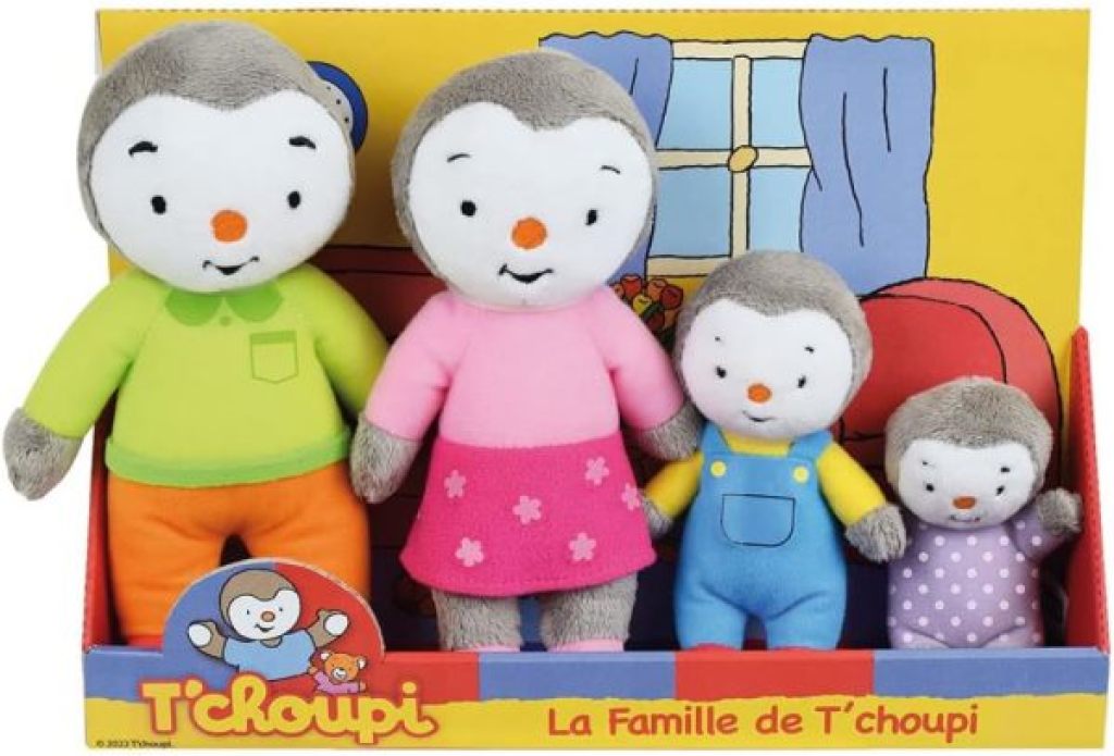 Coffret Peluches Famille Tchoupi Jemini Coffret Peluches Famille Tchoupi de chez Jemini, collection TChoupi