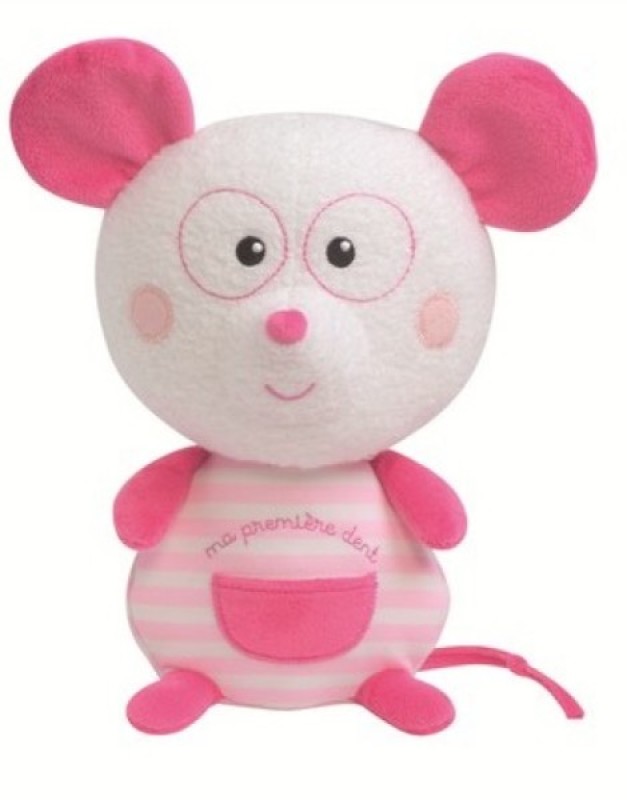 Jemini Peluche Luminou Souris Première dent Rose - 13 cm Jemini Peluche Luminou Souris Première dent Rose - 13 cm