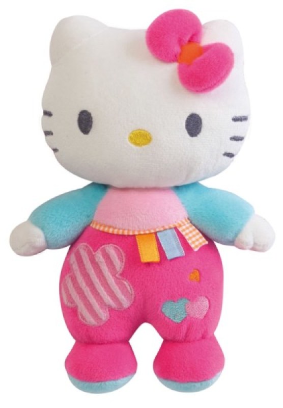 Peluche Pantin Hochet Hello Kitty Baby Tonic de chez Jemini, collection Hello Kitty
