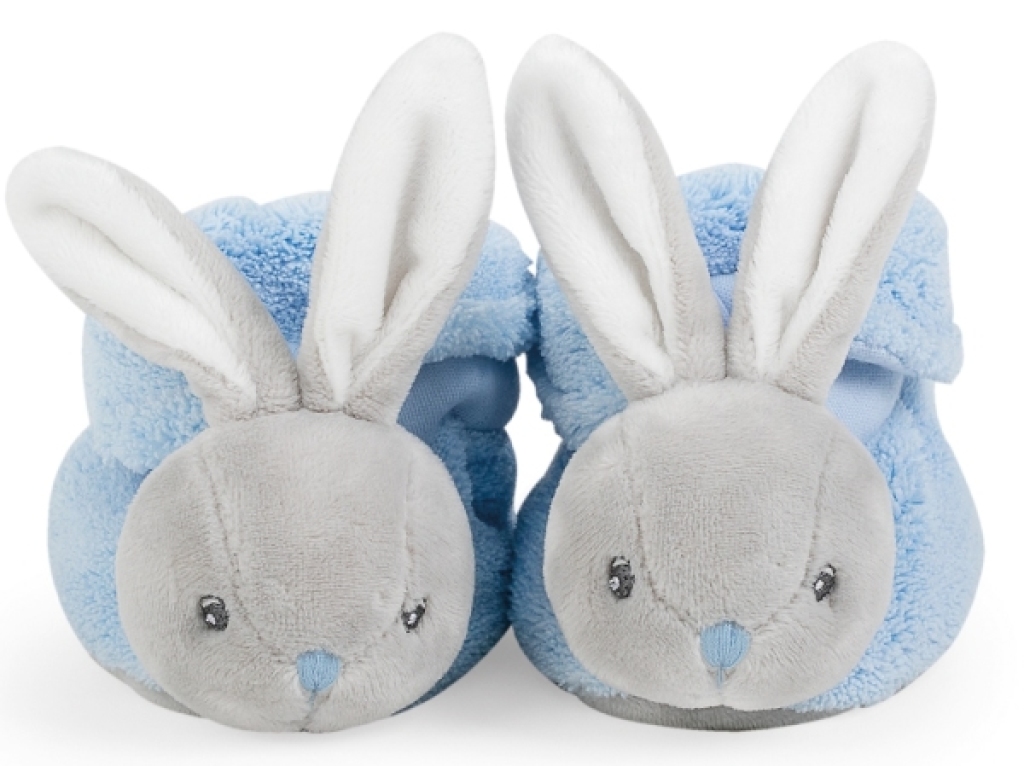 Kaloo Chaussons Lapinou Bleu Plume - 0-3 mois Kaloo Chaussons Lapinou Bleu Plume - 0-3 mois