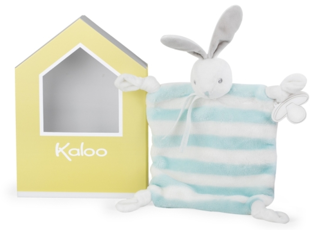 Kaloo Doudou Lapin Aqua et Crème Bébé Pastel - 20 cm Kaloo Doudou Lapin Aqua et Crème Bébé Pastel - 20 cm