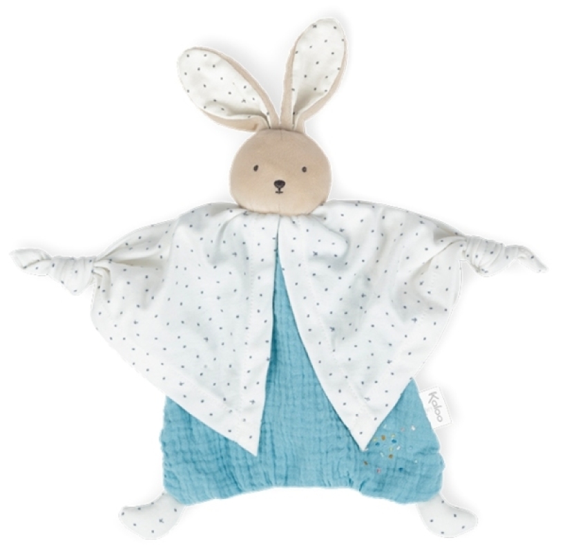 Doudou Lapinou Bleu Coton Bio Petits Pas Kaloo Doudou Lapinou Bleu Coton Bio Petits Pas de chez Kaloo, collection Petits Pas