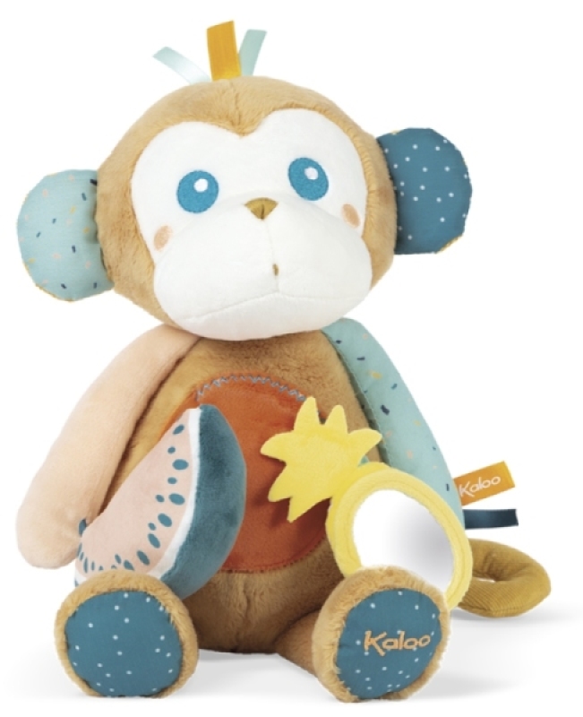 Peluche Activités Singe Sam Jungle Kaloo Peluche Activités Singe Sam Jungle de chez Kaloo, collection Jungle