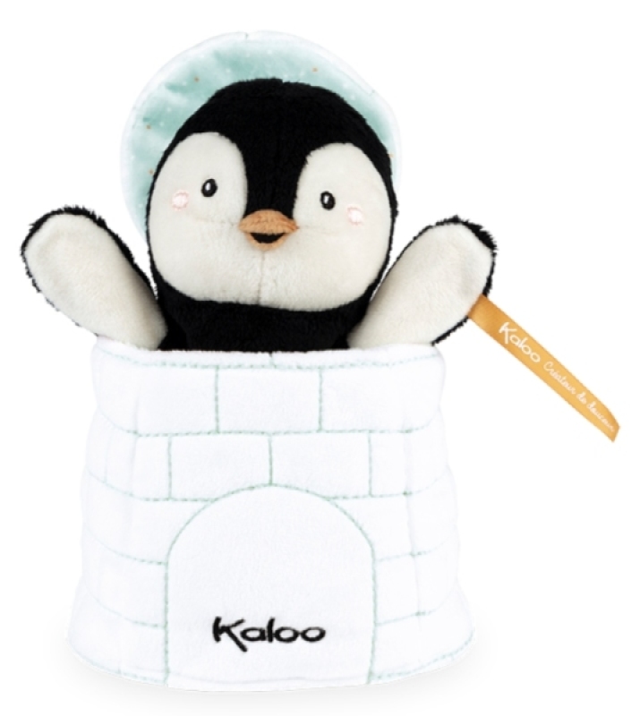 Peluche Marionnette Cache Cache Pingouin Gabin Kachoo Kaloo Peluche Marionnette Cache Cache Pingouin Gabin Kachoo de chez Kaloo, collection Kachoo