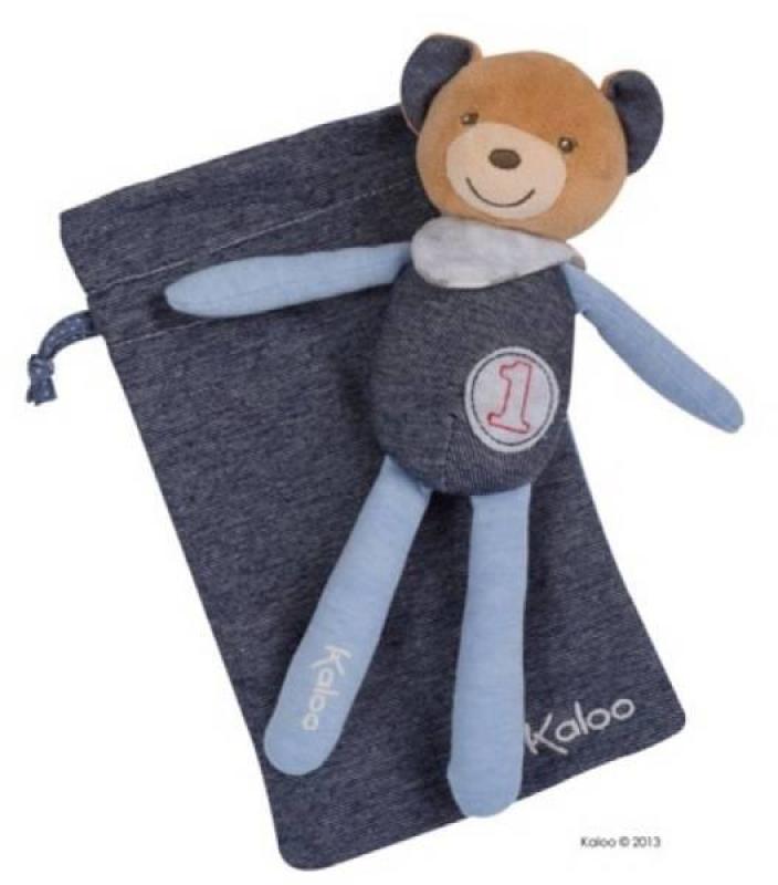 Kaloo Peluche Ours Champion Blue Denim - 20 cm Kaloo Peluche Ours Champion Blue Denim - 20 cm