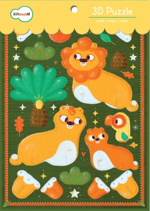 Puzzle 3D les Lions - 15 pièces Krooom Puzzle 3D les Lions - 15 pièces de chez Krooom, collection Puzzles 3D