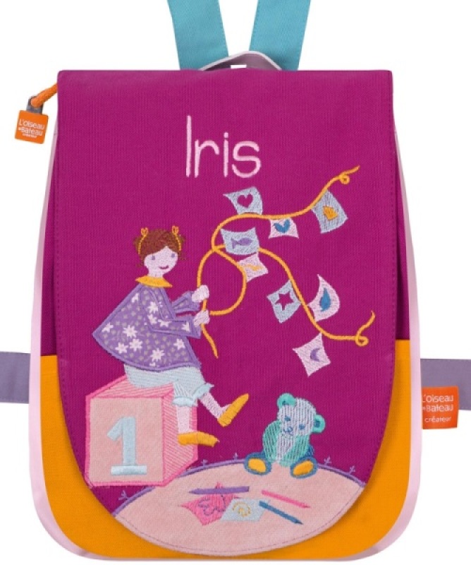 L'Oiseau Bateau Sac à dos à broder couettes et ourson L'Oiseau Bateau Sac à dos à broder couettes et ourson