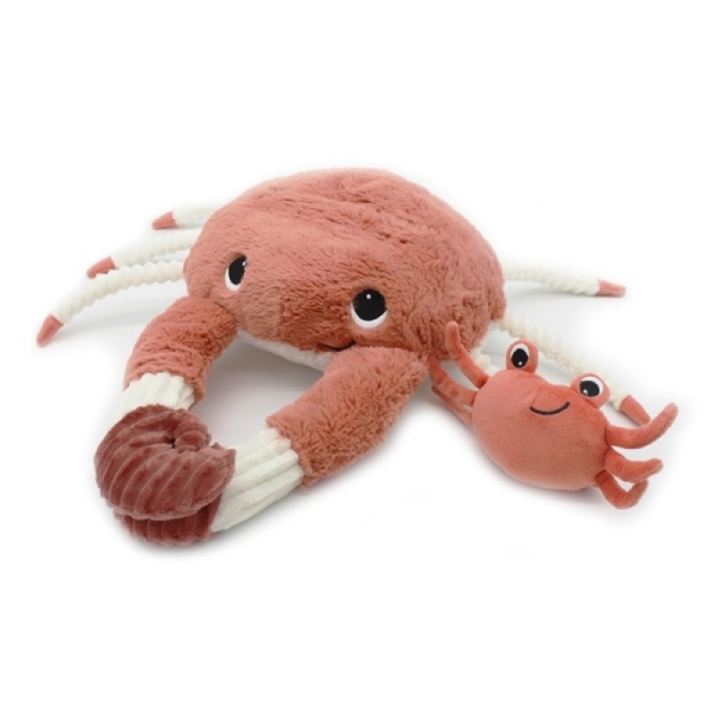 Peluche Crabe Terracotta Maman et Bebe Cassecou Ptipotos Les Déglingos Peluche Crabe Terracotta Maman et Bebe Cassecou Ptipotos de chez Les Déglingos, collection Les Ptipotos