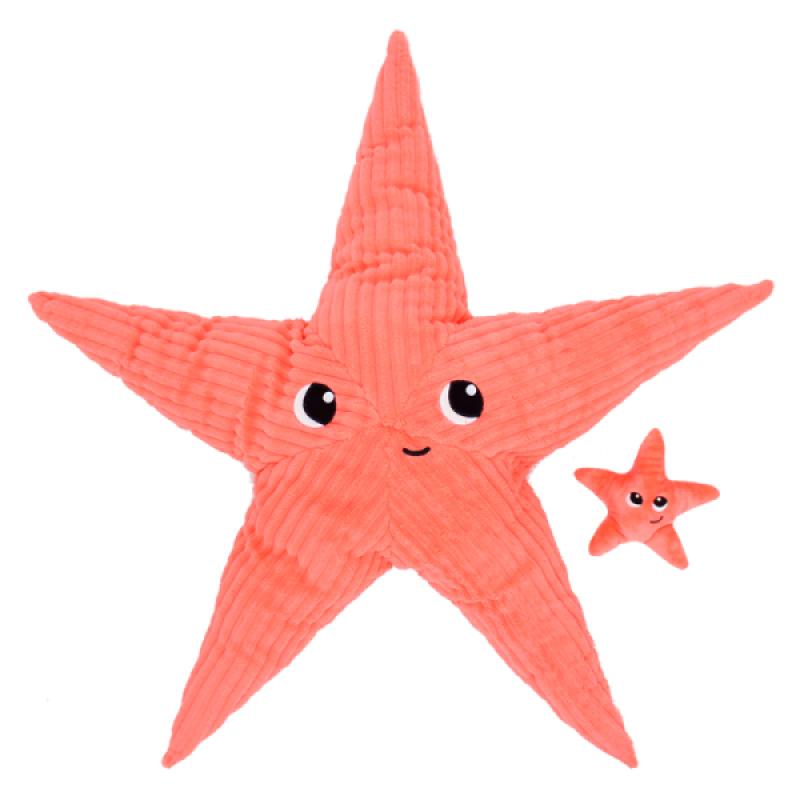 Peluche Etoile de Mer Corail Maman et Bebe WAHOU Ptipotos de chez Les Déglingos, collection Les Ptipotos