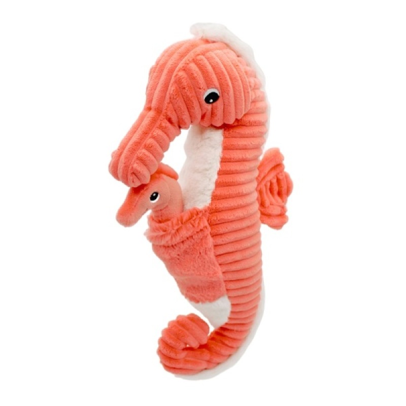 Peluche Hippocampe Papadou Papa et son Bébé Corail Ptipotos Les Déglingos Peluche Hippocampe Papadou Papa et son Bébé Corail Ptipotos de chez Les Déglingos, collection Les Ptipotos
