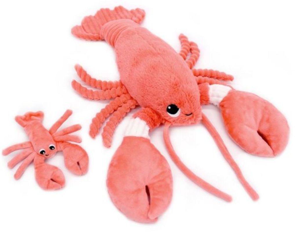 Peluche Homard I Love You Maman et Bebe Corail Ptipotos de chez Les Déglingos, collection Les Ptipotos