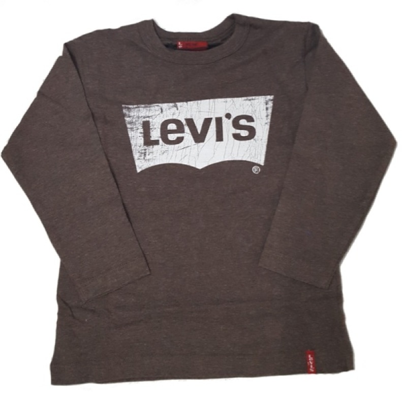 Tee-Shirt Batlong Manches Longues Marron - 6 ans de chez Levis, collection Basique Kid Boy
