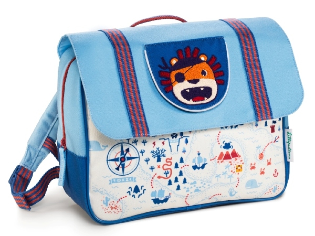 Cartable Lion Jack le Pirate Lilliputiens Cartable Lion Jack le Pirate de chez Lilliputiens, collection Ecole