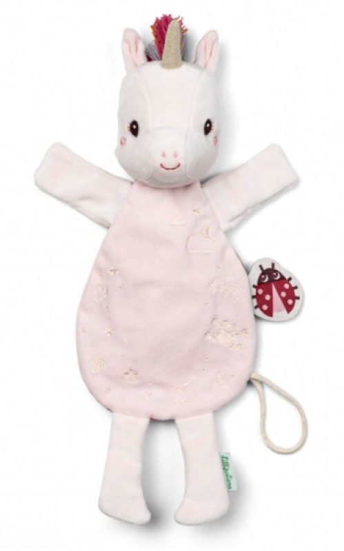 Doudou Marionnette Phosphorescent Licorne Léna Lilliputiens Doudou Marionnette Phosphorescent Licorne Léna de chez Lilliputiens, collection Je Decouvre