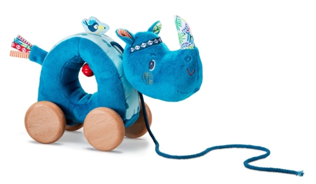 Lilliputiens Peluche à Tirer Rhinocéros Marius Lilliputiens Peluche à Tirer Rhinocéros Marius