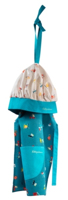 Tablier et Toque En Route Lilliputiens Tablier et Toque En Route de chez Lilliputiens, collection A table avec Little Chef