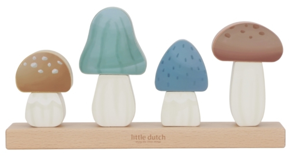 Puzzle Champignon à empiler en bois Forest Friends Little Dutch Puzzle Champignon à empiler en bois Forest Friends de chez Little Dutch, collection Forest Friends