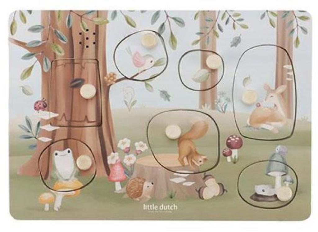 Puzzle Sonore en bois Forest Friends Little Dutch Puzzle Sonore en bois Forest Friends de chez Little Dutch, collection Forest Friends