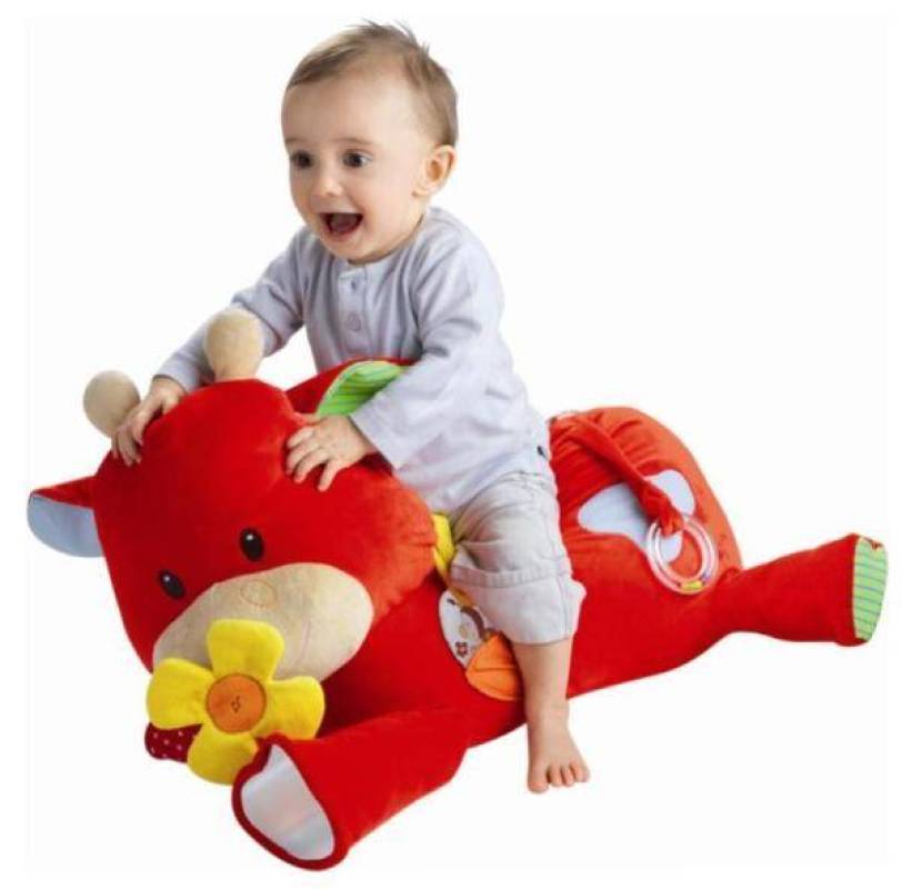 Minimi Peluche d'Activités Vachette Rodéo Pom Minimi Peluche d'Activités Vachette Rodéo Pom
