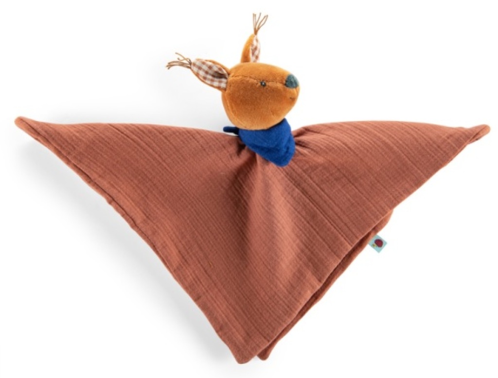 Doudou Lange Ecureuil Harry Pomme des Bois Moulin Roty Doudou Lange Ecureuil Harry Pomme des Bois de chez Moulin Roty, collection Pomme des bois