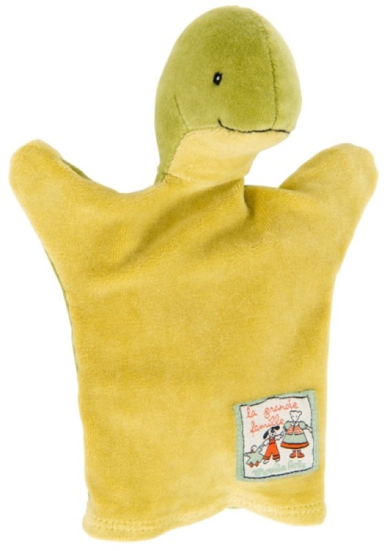 Marionnette Tortue Camille La Grande Famille Moulin Roty Marionnette Tortue Camille La Grande Famille de chez Moulin Roty, collection La Grande Famille
