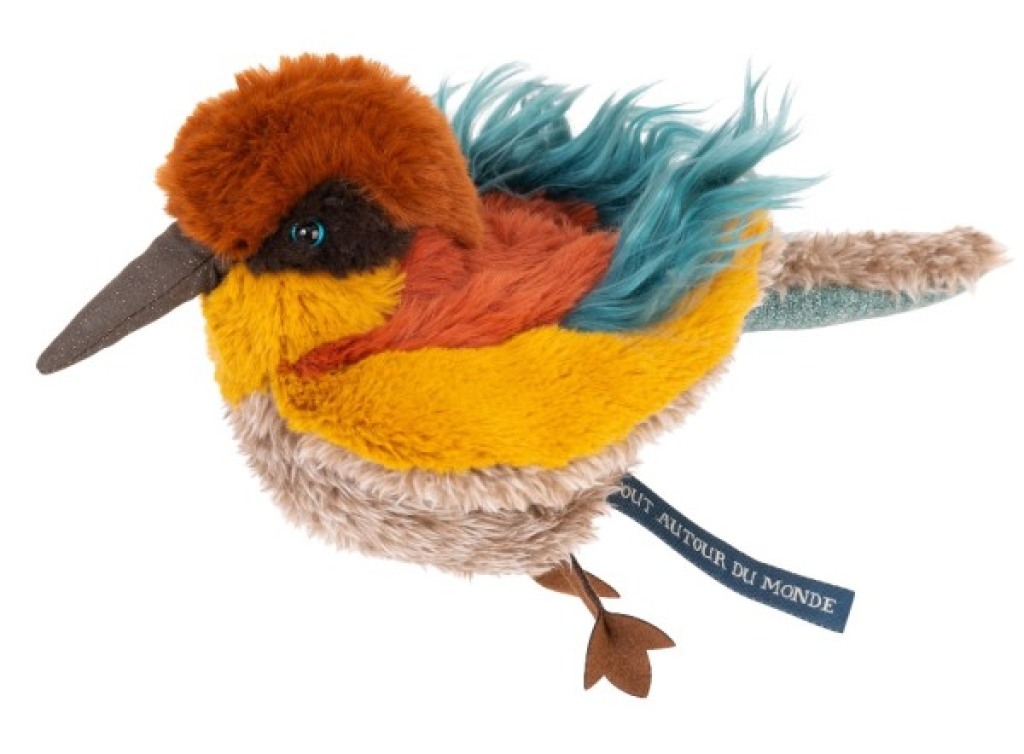 Peluche Oiseau Guêpier Tout Autour du Monde Moulin Roty Peluche Oiseau Guêpier Tout Autour du Monde de chez Moulin Roty, collection Tout autour du monde