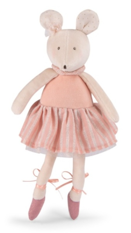 Peluche Souris Rose La Petite Ecole de Danse Moulin Roty Peluche Souris Rose La Petite Ecole de Danse de chez Moulin Roty, collection La Petite Ecole de Danse