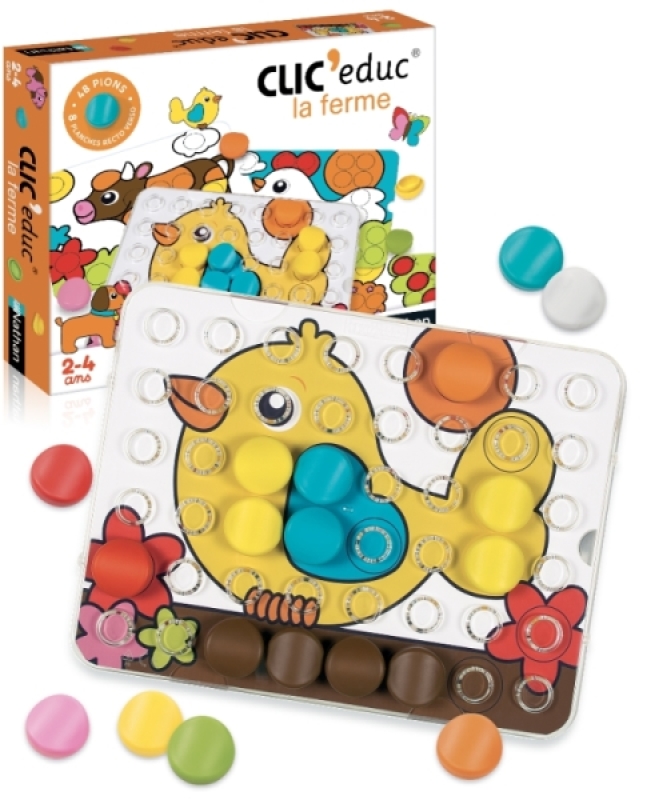 Clic Educ Color La Ferme Nathan Jeux Clic Educ Color La Ferme de chez Nathan Jeux, collection Jeux Educatifs