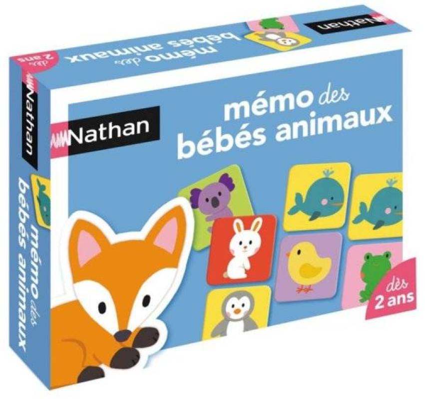 Nathan Jeux Jeu Memo Bebes Animaux Doudouplanet Livraison Gratuite 24 48h