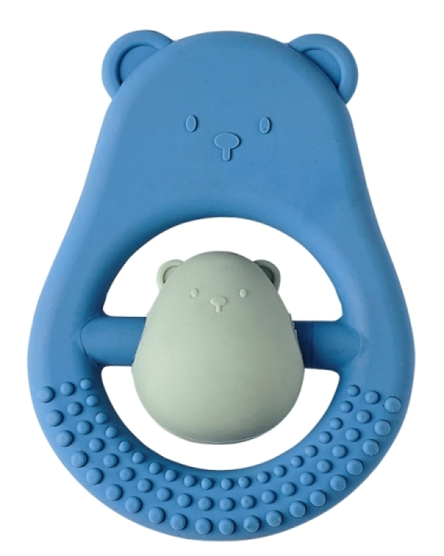 Anneau de Dentition Maman et Bébé Bleu Silicone Nattou Anneau de Dentition Maman et Bébé Bleu Silicone de chez Nattou, collection Silicone