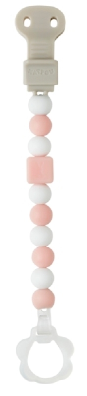 Attache Sucette Blanc Rose Lapidou Nattou Attache Sucette Blanc Rose Lapidou de chez Nattou, collection Lapidou